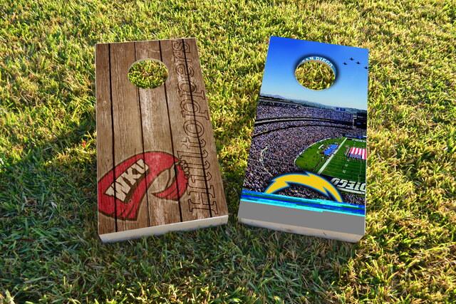 NCAA Wood Slat (Western Kentucky Hilltoppers) Themed Custom Cornhole Board Design