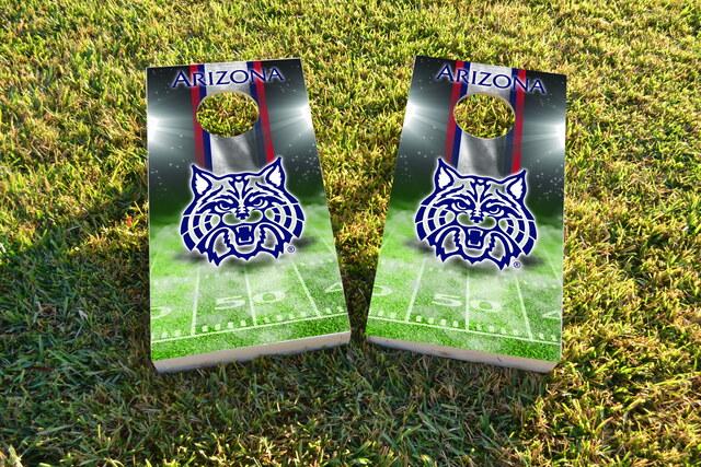 NCAA Field (Arizona Wildcats) Themed Custom Cornhole Board Design