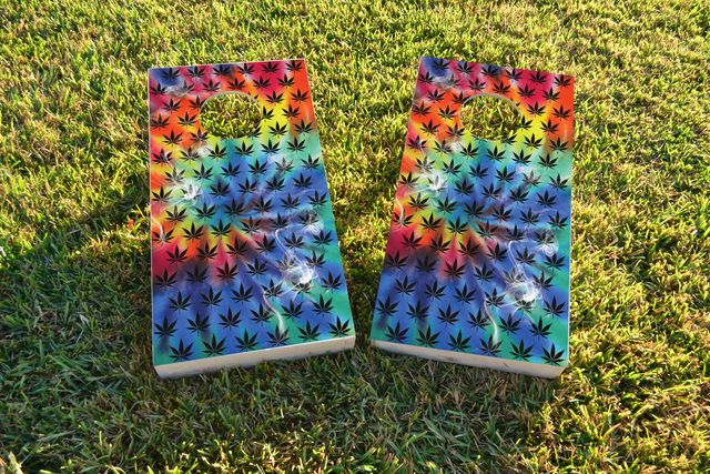 Tye Dye background Cornhole Wraps