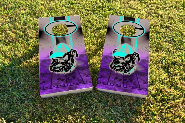 NCAA Field (Georgia Bulldogs) Themed Custom Cornhole Board Design