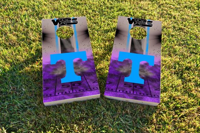 NCAA Field (Tennessee Volunteers) Themed Custom Cornhole Board Design