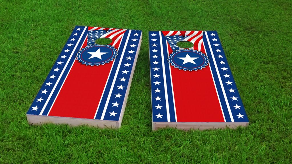 Patriotic Themed Cornhole Boards