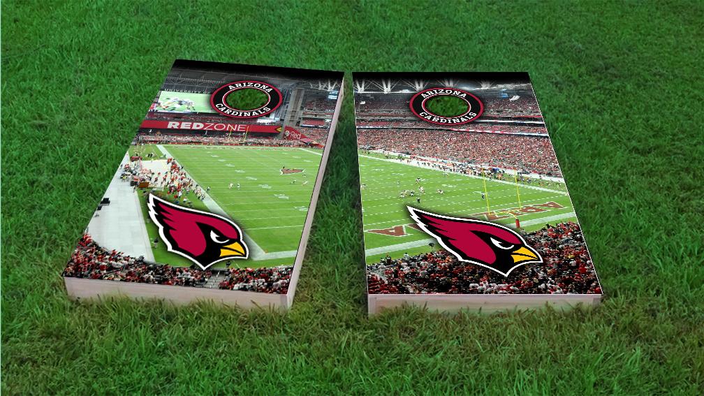 NFL Stadium (Arizona Cardinals) Themed Custom Cornhole Board Design