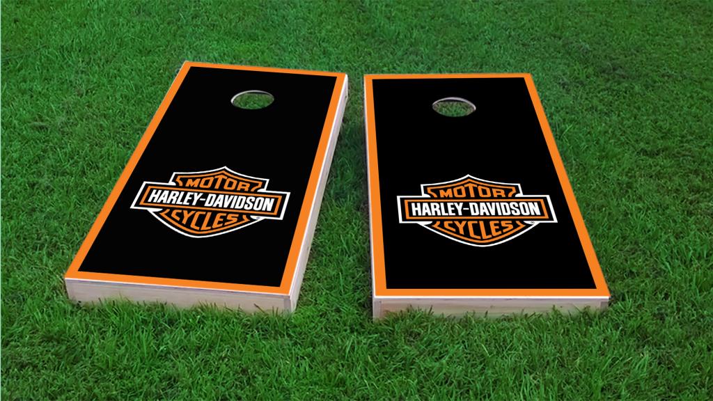 Harley Davidson Original Themed Custom Cornhole Board Design