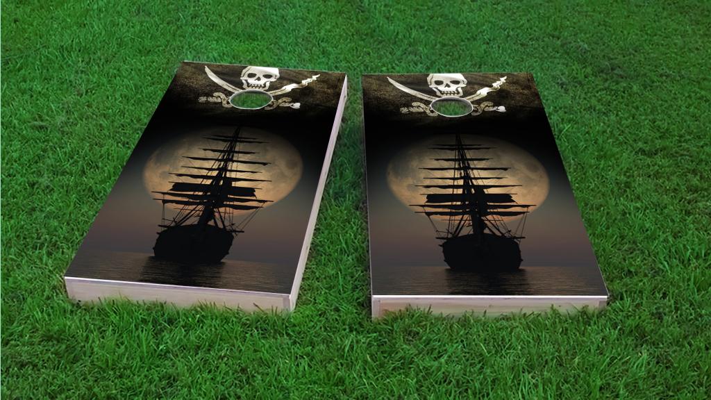 Custom Cornhole Boards 1' x 4' Dolphins Playing in The Oceans Waves Light  Weight Manufactured Wood Cornhole Board