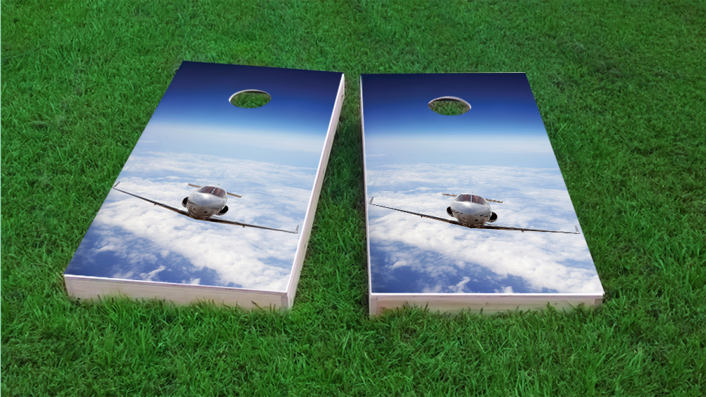 3 Jets Themed Custom Cornhole Board Design