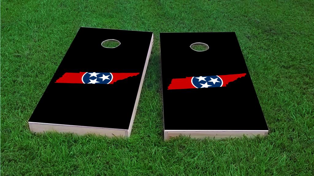 Tennessee State Flag Cornhole Boards - Kyles Cornhole Boards and Decals