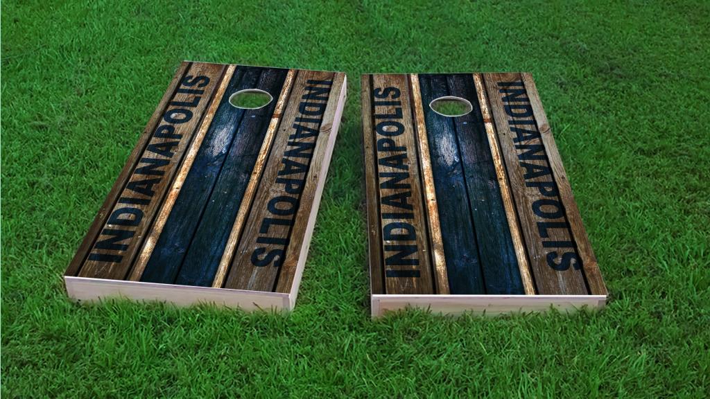 Indianapolis Colts Cornhole boards  Cornhole designs, Cornhole boards,  Corn hole game