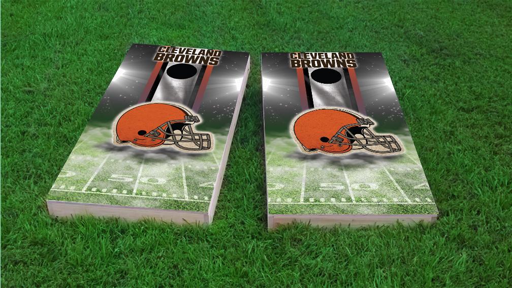 NFL Cleveland Browns Themed Custom Cornhole Board Design