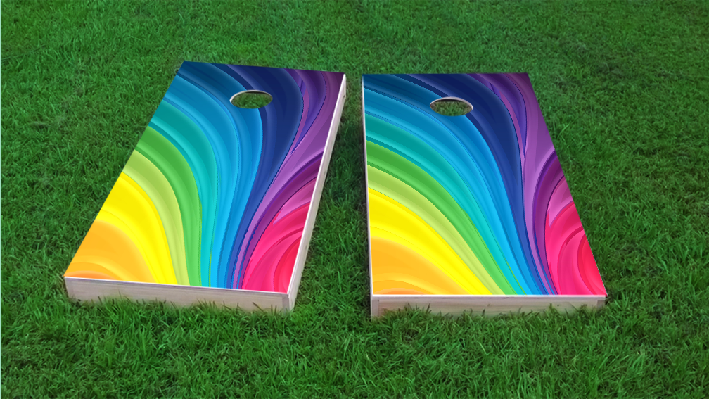 Rainbow Unicorn / Kids Cornhole Boards - Animal Design 12