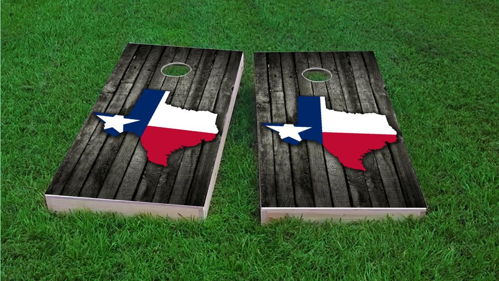 Texas State Stained Cornhole Board