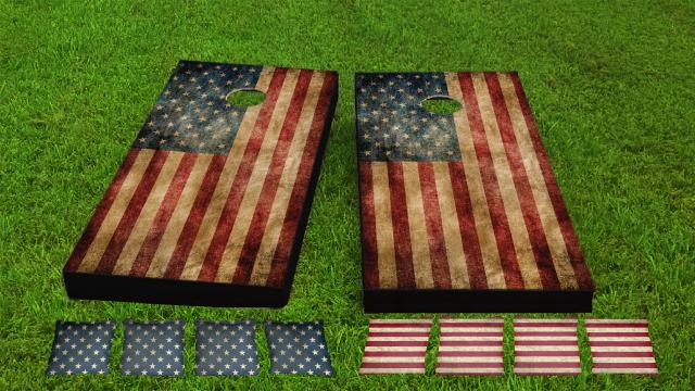 Worn American Flag Patriotic Game Set