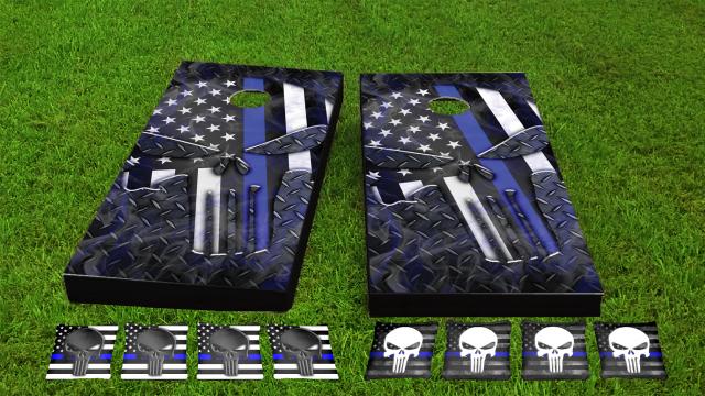 Punisher American Flag Thin Blue Line Game Set