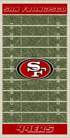 NFL Field (San Francisco 49ers) Themed Custom Cornhole Board Design