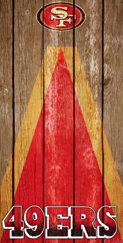 NFL Triangle (San Francisco 49ers) Themed Custom Cornhole Board Design