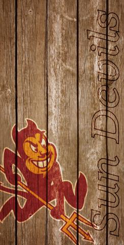 NCAA Wood Slat (Arizona State Sun Devils) Themed Custom Cornhole Board Design