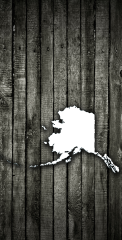 Wood Slat (Alaska) Themed Custom Cornhole Board Design