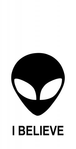 Aliens - I believe Themed Custom Cornhole Board Design