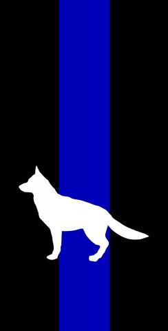 American Blue Line K9 Themed Custom Cornhole Board Design