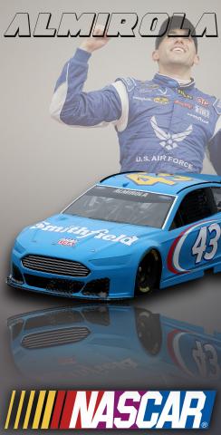 NASCAR (Aric Almirola Themed Custom Cornhole Board Design