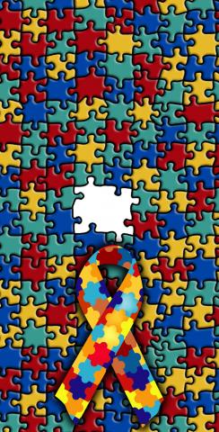 Autism Awareness Themed Custom Cornhole Board Design
