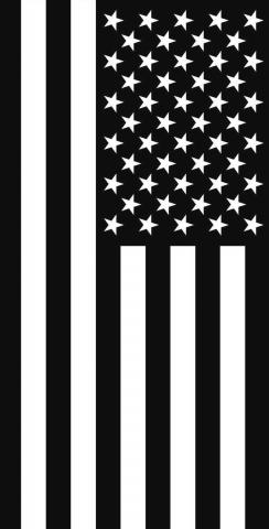 Black and White Flag Themed Custom Cornhole Board Design