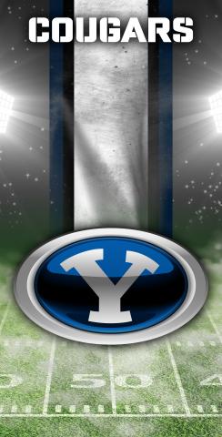 NCAA Field (BYU Cougars) Themed Custom Cornhole Board Design