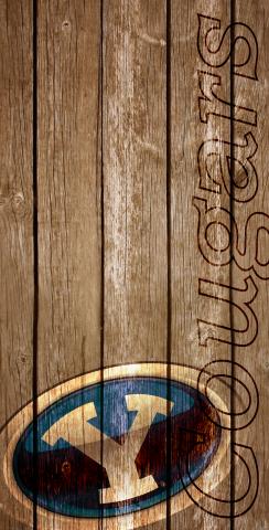 NCAA Wood Slat (BYU Cougars) Themed Custom Cornhole Board Design