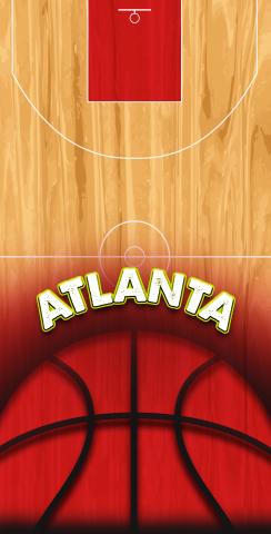 Basketball Atlanta Themed Custom Cornhole Board Design