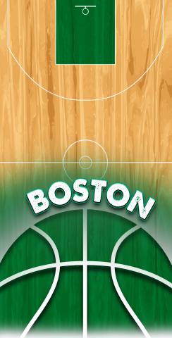 Basketball Boston Themed Custom Cornhole Board Design