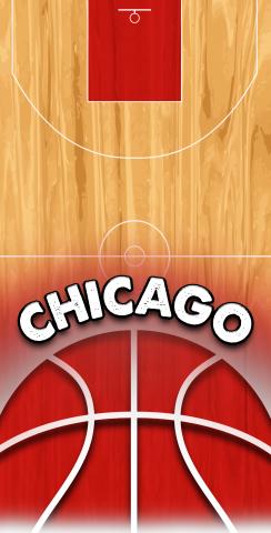 Basketball Chicago Themed Custom Cornhole Board Design