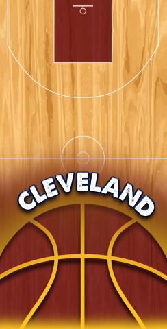 Basketball Cleveland Themed Custom Cornhole Board Design