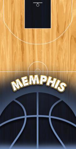 Basketball Memphis Themed Custom Cornhole Board Design