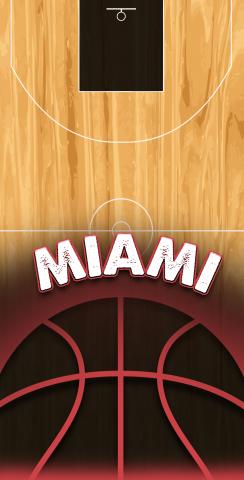 Basketball Miami Themed Custom Cornhole Board Design