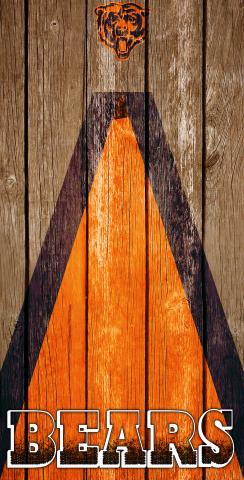NFL Triangle (Chicago Bears) Themed Custom Cornhole Board Design
