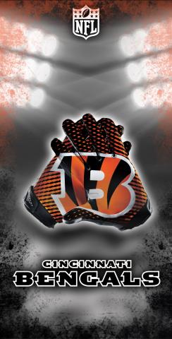 NFL Gloves (Cincinnati Bengals) Themed Custom Cornhole Board Design