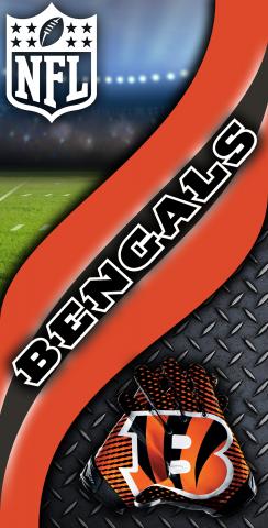 NFL 2 (Cincinnati Bengals) Themed Custom Cornhole Board Design