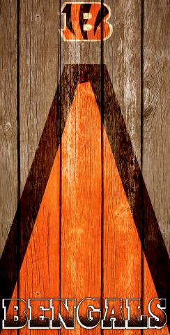 NFL Triangle (Cincinnati Bengals) Themed Custom Cornhole Board Design