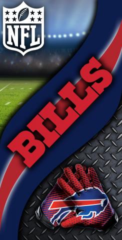 NFL 2 (Buffalo Bills) Themed Custom Cornhole Board Design