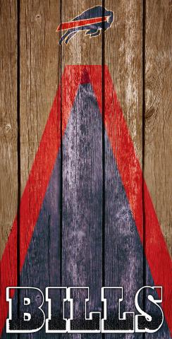 NFL Triangle (Buffalo Bills) Themed Custom Cornhole Board Design