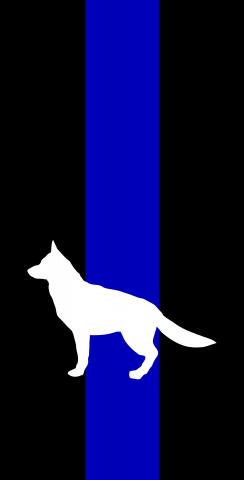  Blue Line K9 Themed Custom Cornhole Board Design