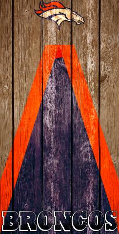 NFL Triangle (Denver Broncos) Themed Custom Cornhole Board Design