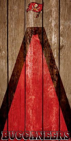 NFL Triangle (Tampa Bay Buccaneers) Themed Custom Cornhole Board Design