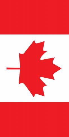 Canadian (Canada)National Flag Themed Custom Cornhole Board Design