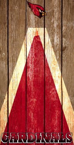 NFL Triangle (Arizona Cardinals) Themed Custom Cornhole Board Design