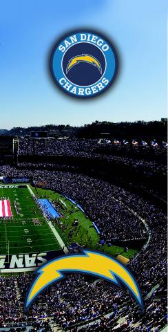 NFL Stadium (San Diego Chargers) Themed Custom Cornhole Board Design