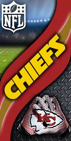 NFL 2 (Kansas City Chiefs) Themed Custom Cornhole Board Design