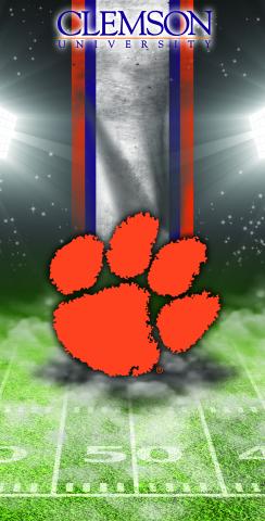 NCAA Field (Clemson Tigers) Themed Custom Cornhole Board Design