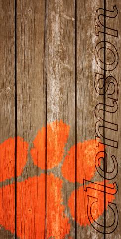 NCAA Wood Slat (Clemson Tigers) Themed Custom Cornhole Board Design