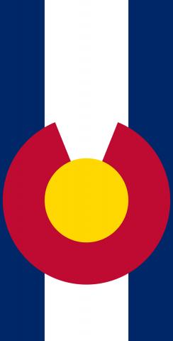 Colorado State Flag Themed Custom Cornhole Board Design